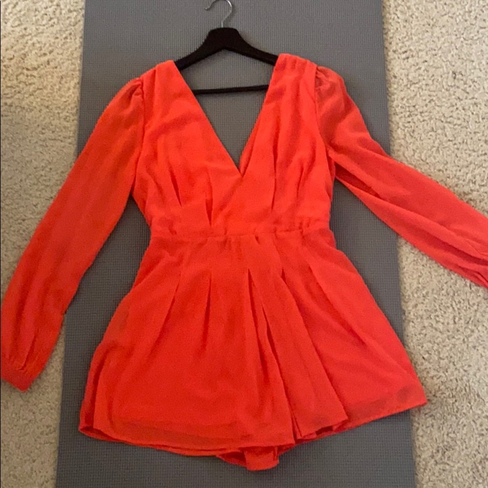 Low Neck Bright Romper